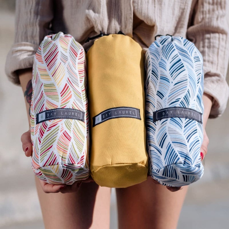 BAY LAUREL Turkish Beach Towel with Travel Bag 39 x 71 Quick Dry Sand Free Lightweight Large Oversized Towels Light - Image 5